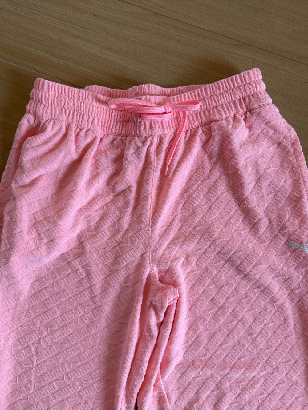 PUMA WOMENS PINK VELOUR TRACKSUIT SWEATSUIT FULL ZIP HOODIE DRAWSTRING JOGGERS M - Picture 10 of 14